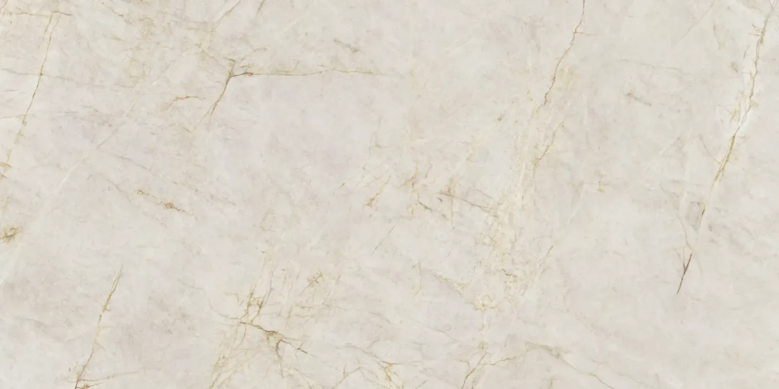 Plan de travail Techlam Colossal Cream, effet marbre crème à fines veines dorées